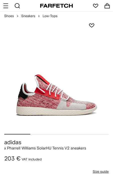 Adidas x  Pharrell Williams SolarHU Tennis V2