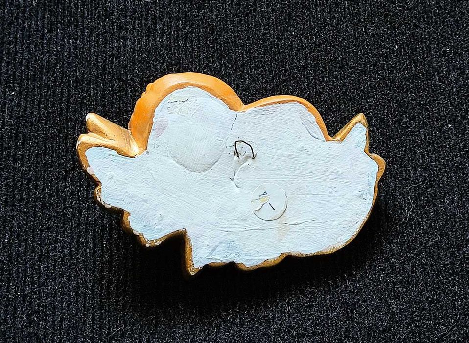 Artesanato português anjos em gesso pintados à mão