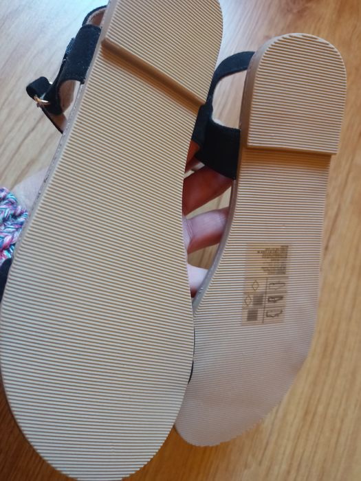 Buty lato sandały paski czarne klapki nowe 35 H&M