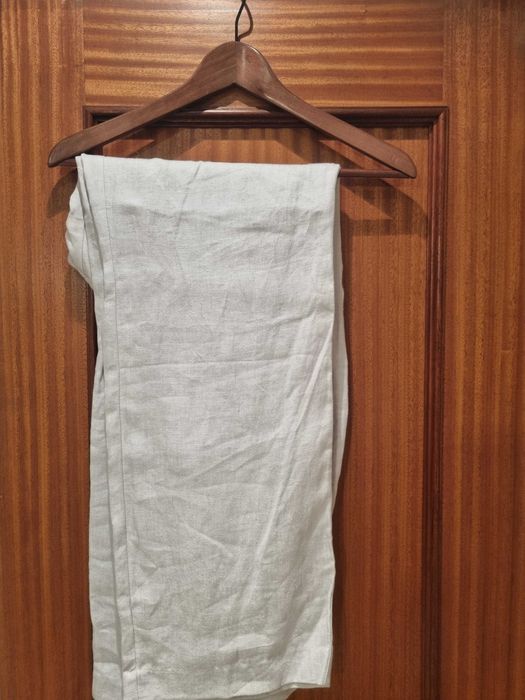 Calças de linho azul La Redoute