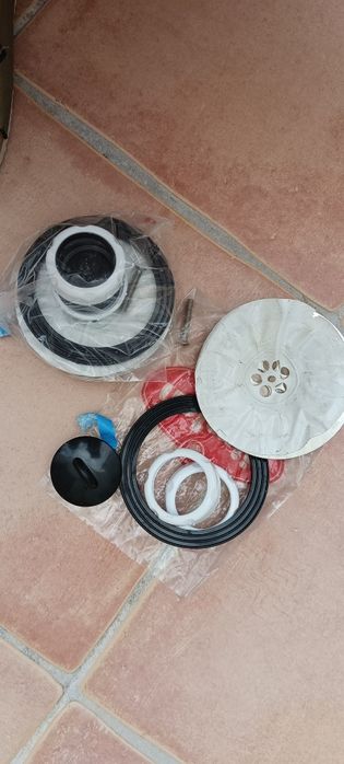 Válvula mais sifão duplo Jimten. Novo com embalagem