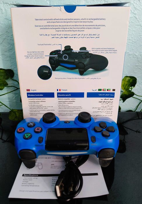 Джойстик бездротовий геймпад ігровий синій приставка 4v2 беспроводной