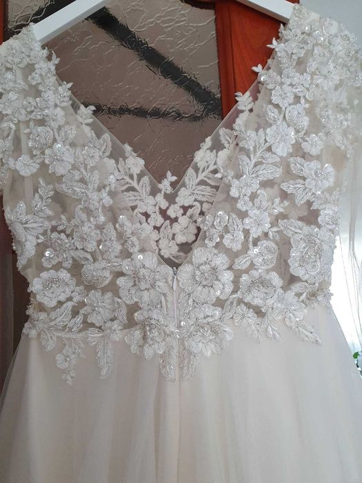 Wyjątkowa suknia ślubna Tom Sebastien ZAFIRA 38/40