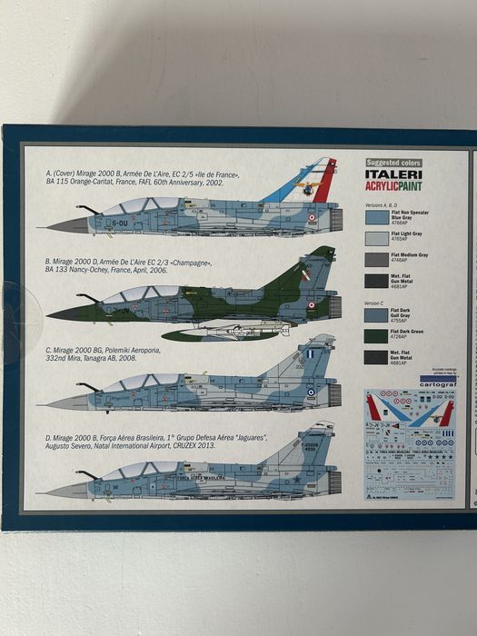 Samolot Mirage 2000 B/D model 1/72 Italeri 90023