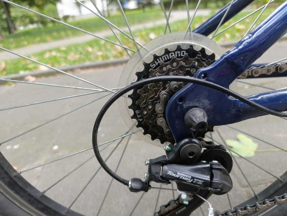 Rower Kross Hexagon JR 1.0/ koła 24" czarny/niebieski połysk