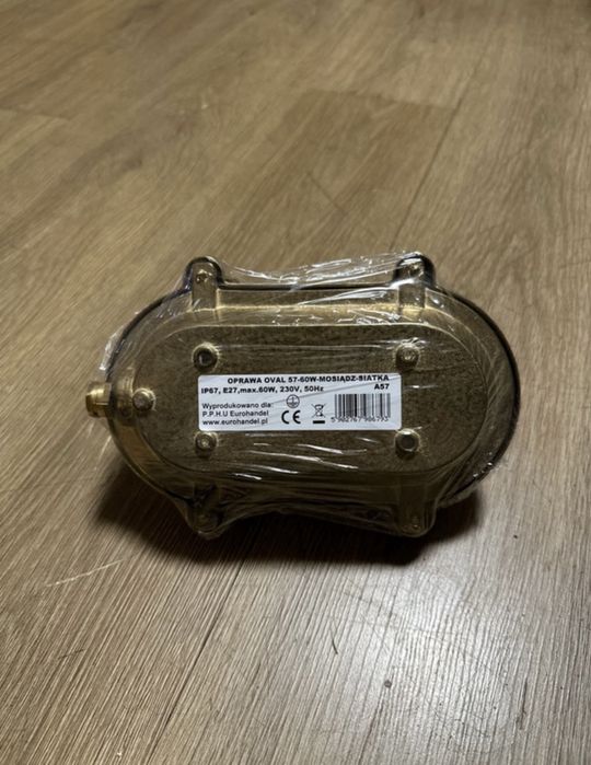 Oprawa oval mosiężna na żarówke
