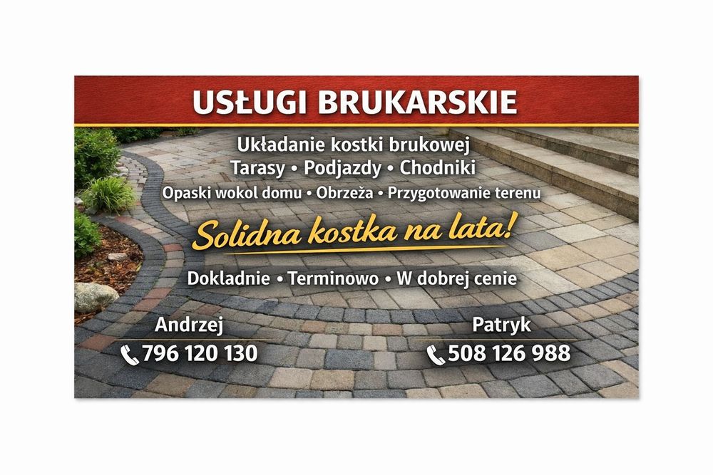 Brukarstwo – tarasy, opaski, chodniki | Solidnie i Terminowo