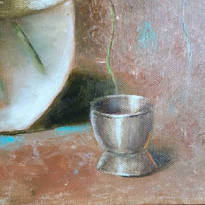 Картина натюрморт, олія ,полотно тюльпани квіти на подарунок