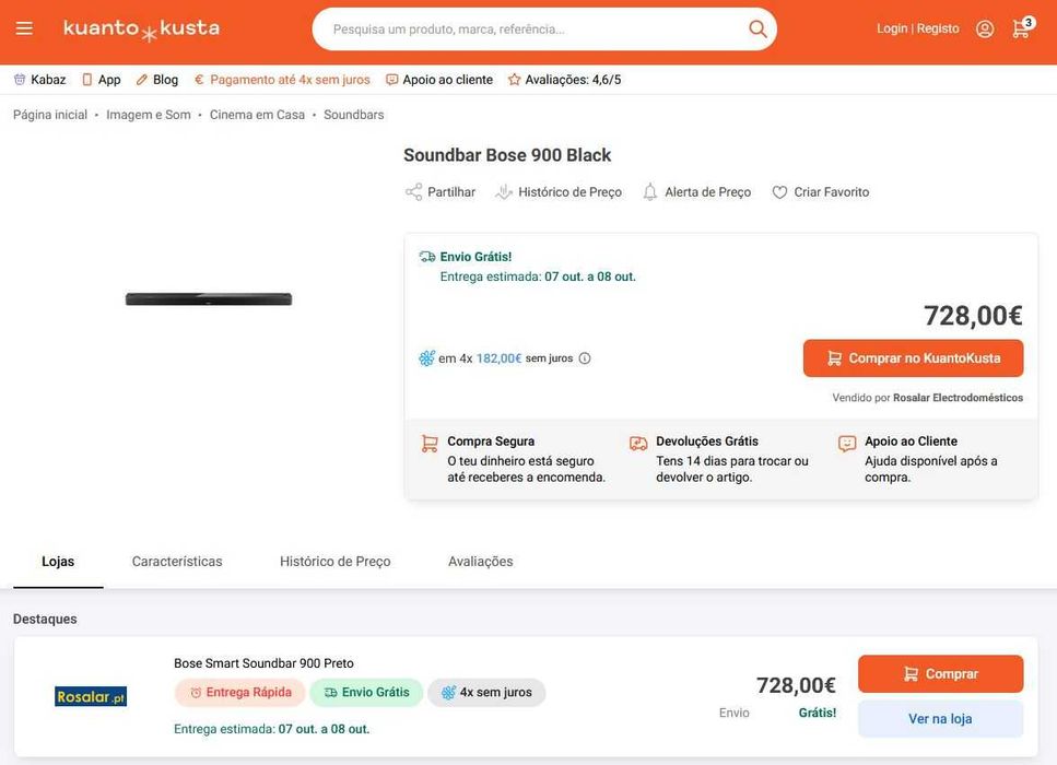 BOSE SMART 900 Soundbar (€750 in store)64552717768193122