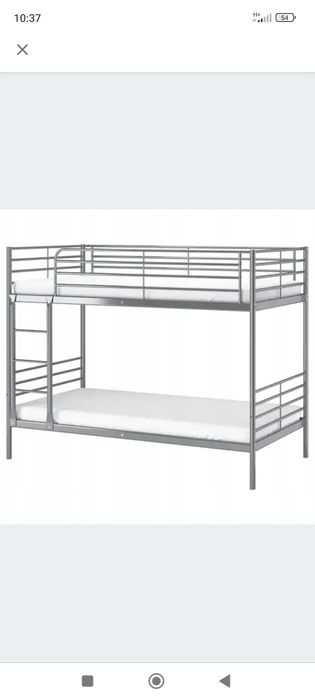 Łóżko piętrowe metalowe 90/200