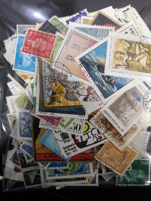 Lote 500 selos mundo