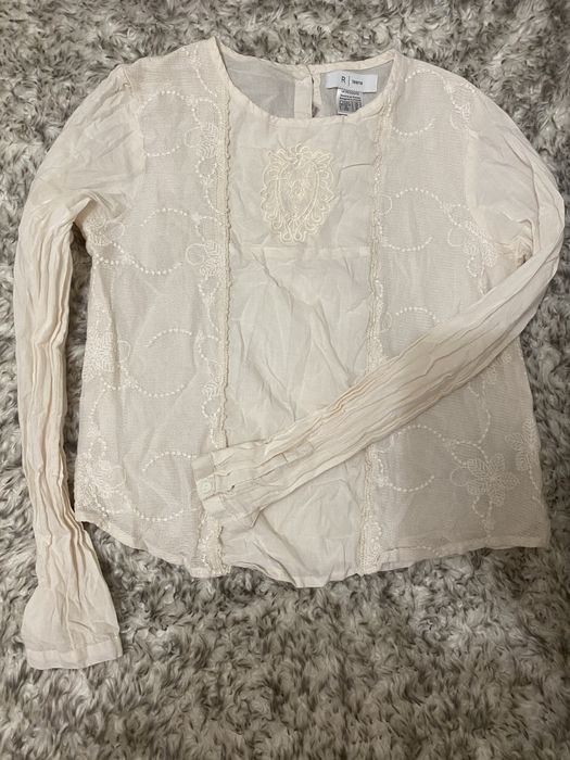 Блузка блуза молочная Zara  9-11 р. 140-152 см