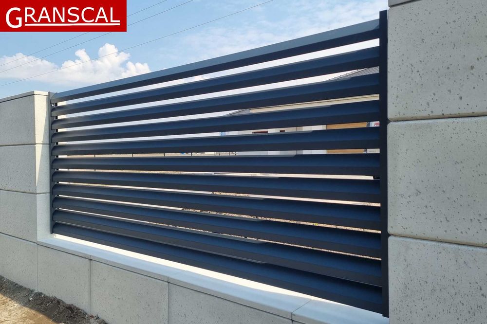 Ogrodzenie aluminiowe nowoczesne brama przesuwna furtka płot Poznań