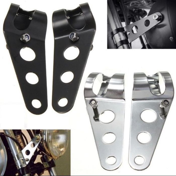 Suporte apoio farol universal para projectos cafe racer bobber
