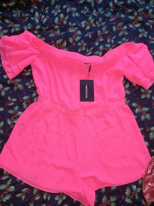 Kombinezon PrettyLittleThing 44 neon różowy
