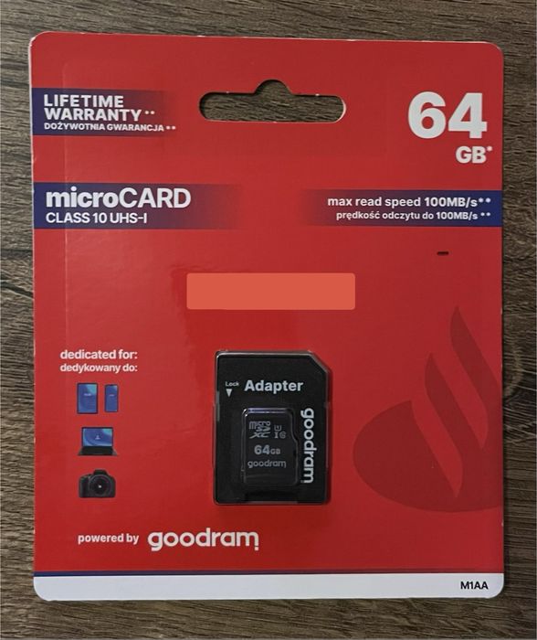 Karta pamięci 64 GB Class 10 z adapterem Goodram