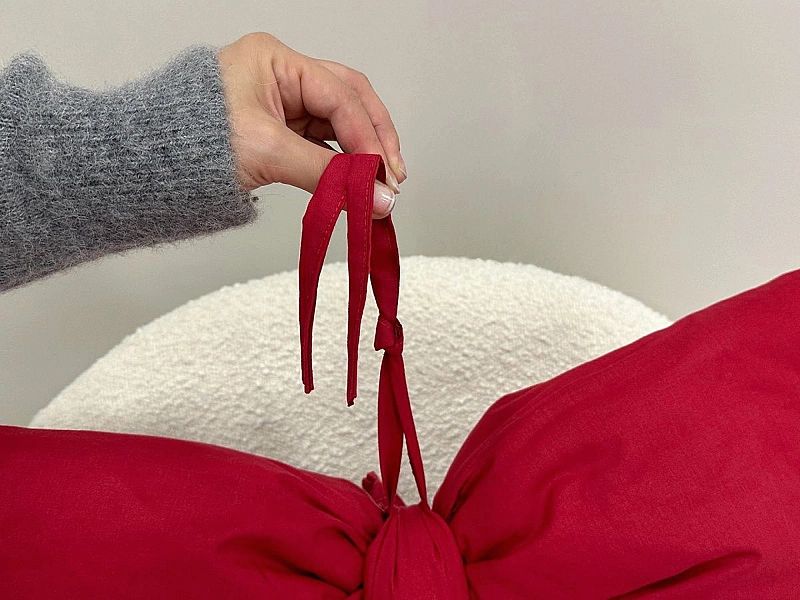 KOKARDA ŚWIĄTECZNA na dzwi choinkę DUŻA XXL ozdoba Poduszka Big Bow 10