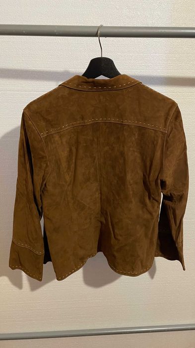 Casaco em Pele Genuína Castanho – Estilo Blazer Vintage | Via Augusta | Tam. 40