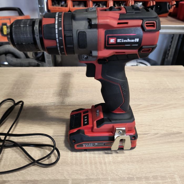 Wiertarko-wkrętarka udarowa Einhell TE-CD 18 Li BL Solo cały zestaw.