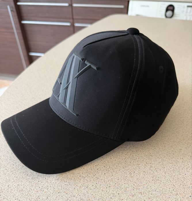 Czapka z daszkiem Armani Exchange   męska czapka z daszkiem Armani czarna