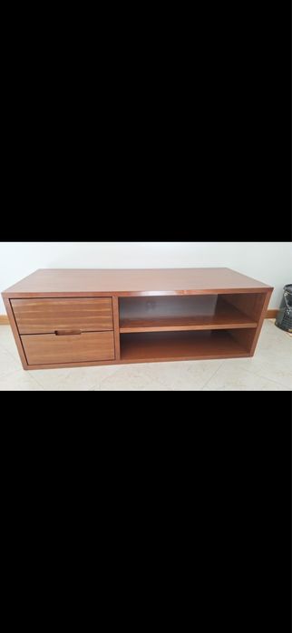 Conjunto de 3 móveis de sala — vitrine, móvel TV e estante