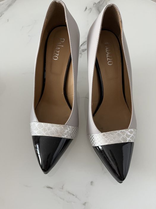 Szpilki Palazzo- skóra naturalna r.36