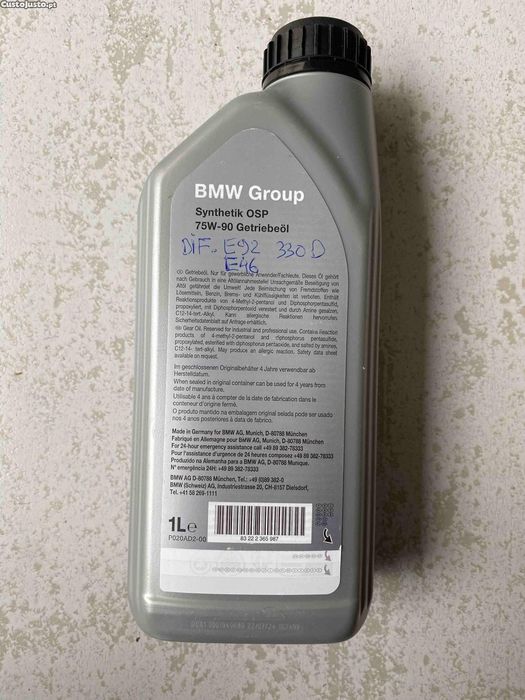Óleo caixa e diferencial BMW E46 330ci