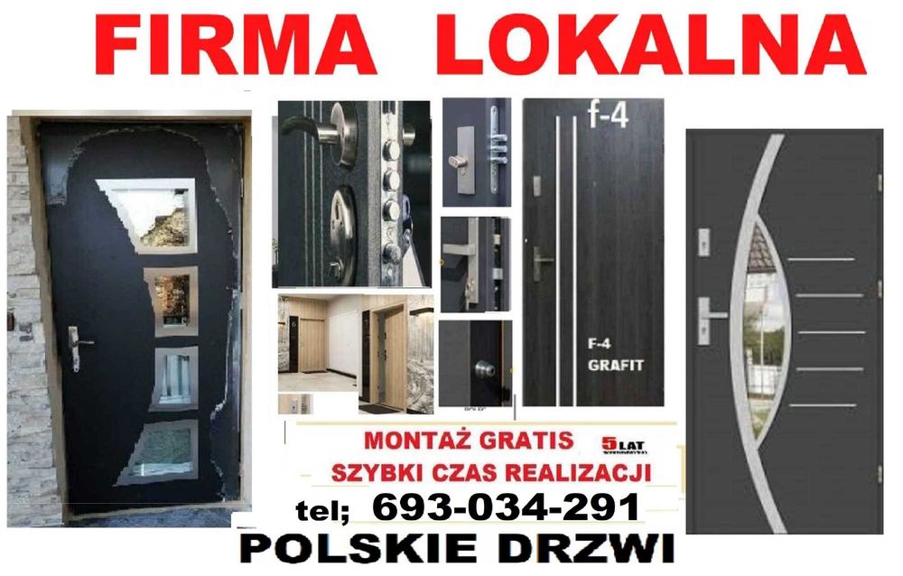 Drzwi z MONTAŻEM ,zewnętrzne ,WEJŚCIOWE do mieszkania-wewnątrzklatkowe