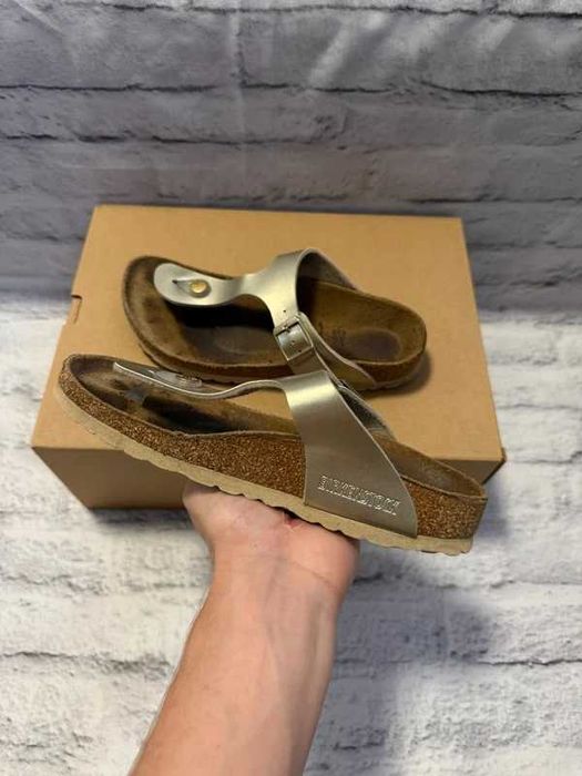 Klapki Birkenstock Gizeh Metalic Gold Japonki EU 36