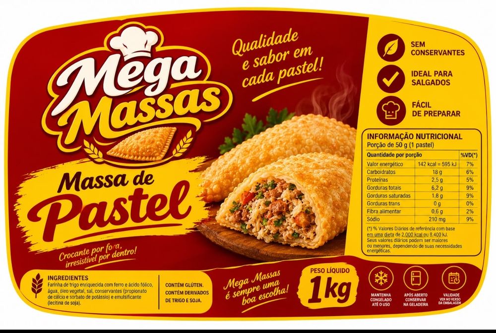 Massa de pastel 1 quilo