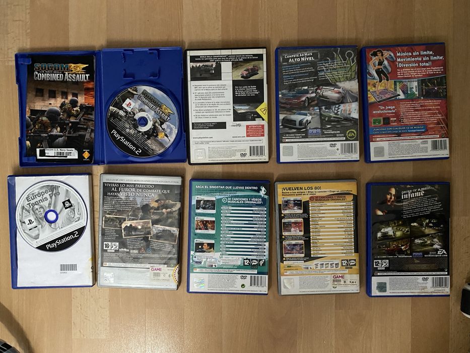Lote 9 jogos PlayStation 2