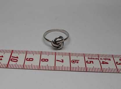 Srebrny pierścionek pleciona ozdoba R16