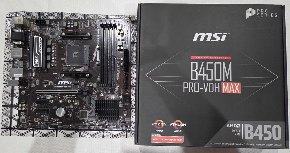 MSI B450M PRO-VDH MAX AM4 | BIOS Atualizada | Ryzen 5000 Ready | Caixa Original
