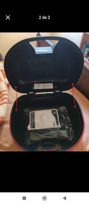 Baú moto novo com aplicações