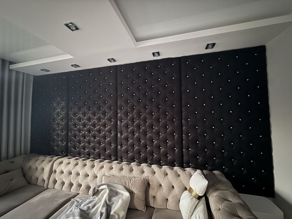 Panele na ścianę  pikowane kryształy glamour