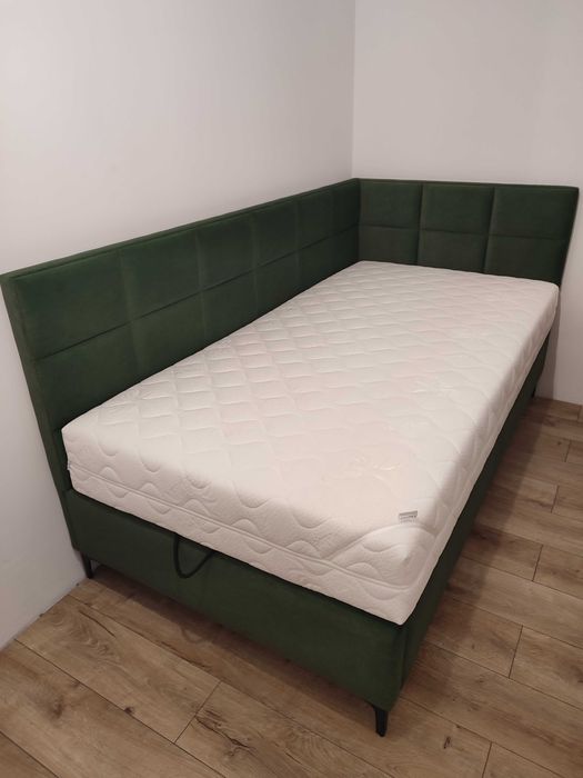 Łózko tapicerowane, narożne różne, schowek, producent 140x200