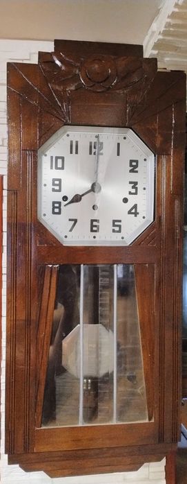 Старинные настенные четвертные часы,8 струн.