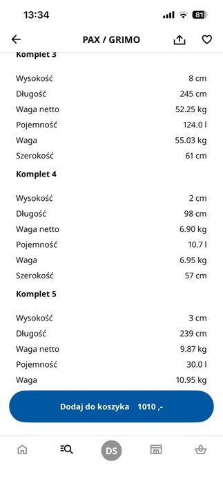 Szafa IKEA Pax podwójna biała