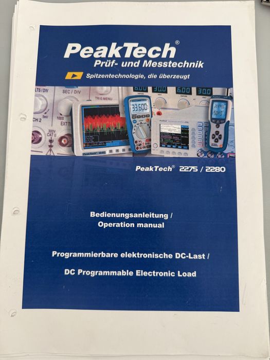 Peaktech 2275 carga eletronica 0-360V/30A