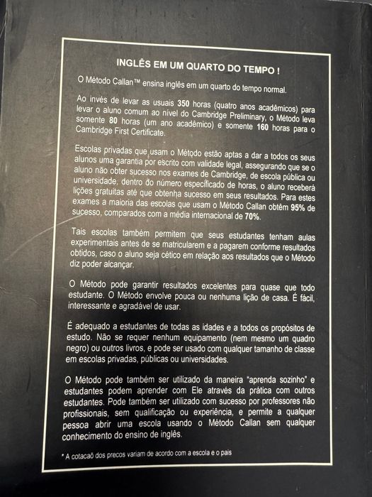 Livros Callan Method - book 2 até book 7