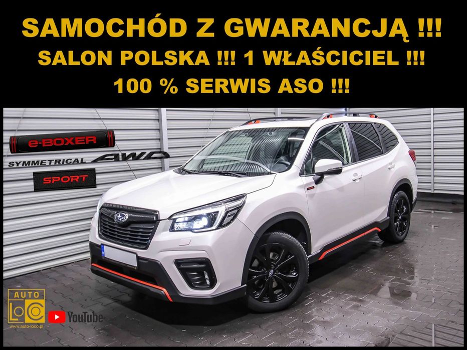 Subaru Forester SPORT + Salon POLSKA + 1 WŁ + 100% Serwis SUBARU + Automat + 4x4 !!