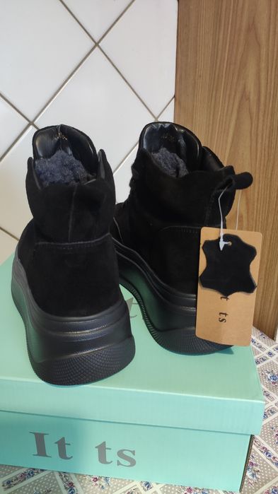 РАСПРОДАЖА Ботинки Сапоги на Платформе Натуральная Замша.