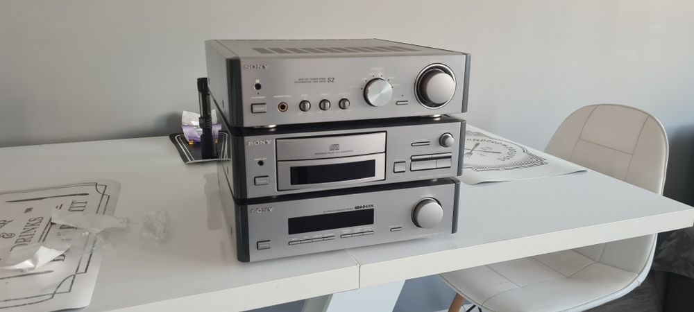 Wieża Sony TA S2, CD, Tuner, boczki piano grey