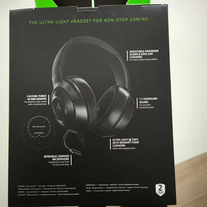 Fones Razer Kraken X Lite