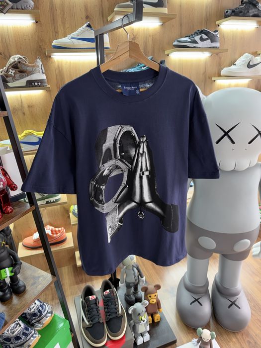 Футболка Cactus Jack x Audemars Piguet Travis Scott Navy Blue Off-White Bape