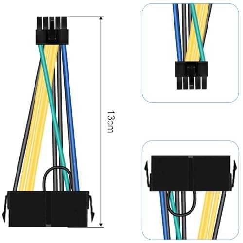 Conector Adapt. Aliment. ATX 24 pinos fêmea-10 pinos macho pra  Lenovo