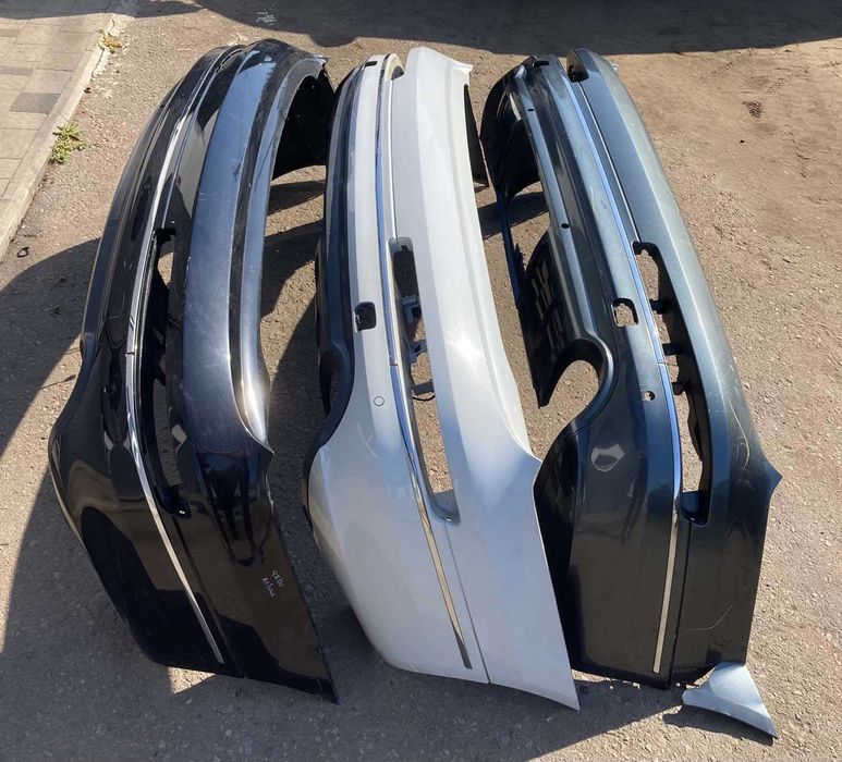 Бампер с ХРОМОМ задний задній Audi \ Ауди Q7 4L кузов 2010 - 2015