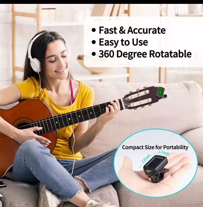 Stroik tuner do instrumentów strunowych.