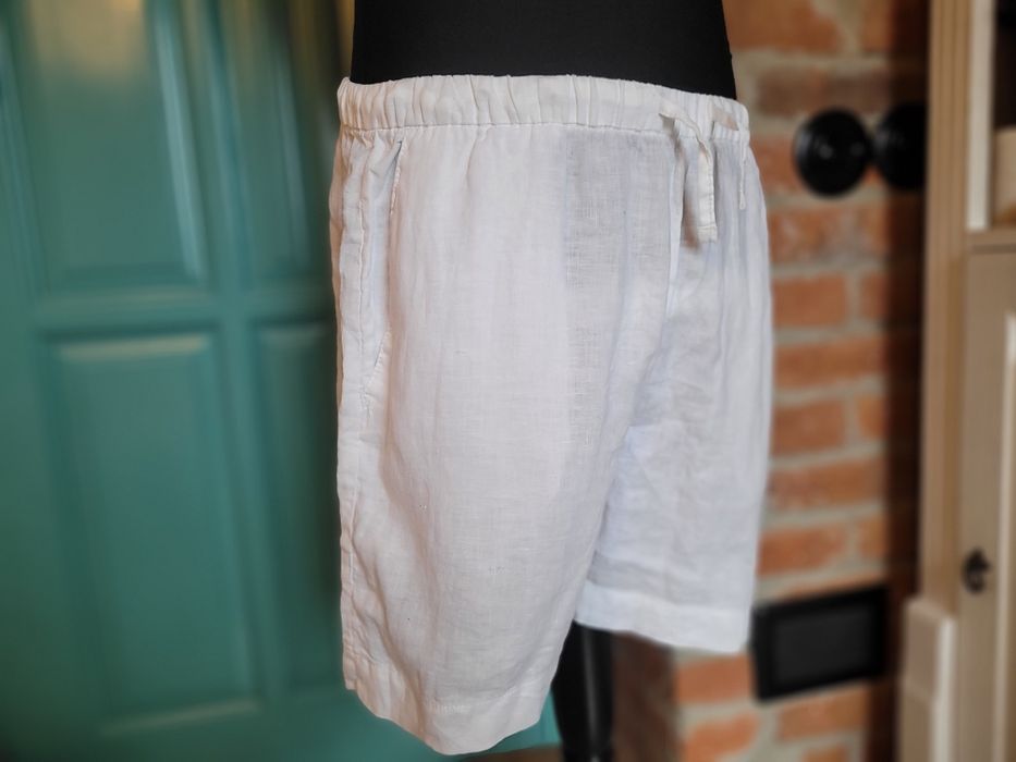 Spodenki lniane krótkie nowe 100proc len