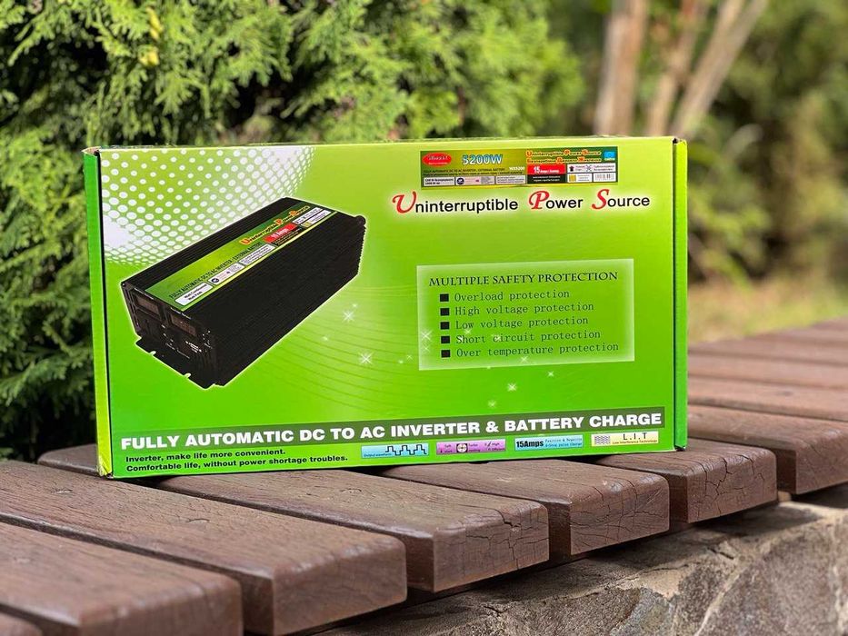 Преобразователь. Инвертор 12-220v 5200w с подзарядкой аккумулятора.